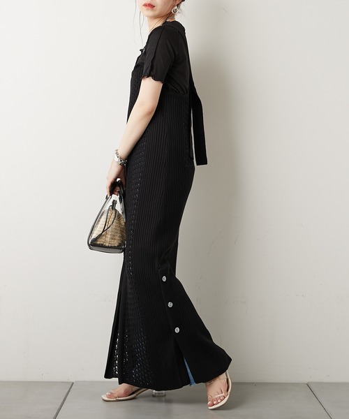 Chico(チコ)の「メッシュ編みキャミワンピース(ワンピース・レディース・ブラック/ホワイト/パープル・FREE)」の10枚目の写真