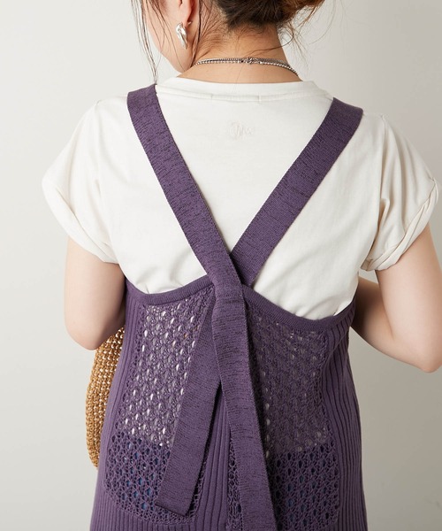 Chico(チコ)の「メッシュ編みキャミワンピース(ワンピース・レディース・ブラック/ホワイト/パープル・FREE)」の20枚目の写真