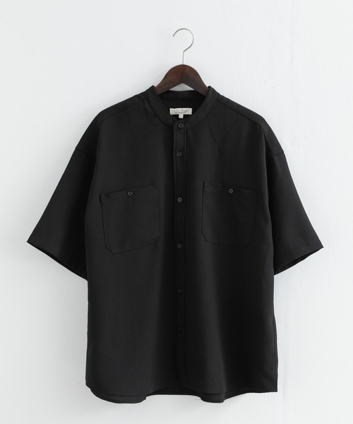 Ressaca（レサーカ）の「セットアップ テックリネン オーバーサイズ半袖バンドシャツ&バルーンショートパンツ（セットアップ・メンズ・ホワイト/ブラック/ベージュ/ネイビー/グレー/オリーブ/グレイッシュブルー/パープル系・M/L）」の13枚目の写真