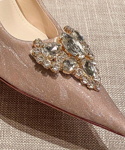 Jasmine Grandiflorum(ジャスミングランディフローラム)の「【Jasmine】ビジューハイヒールパンプス ヒール8cm(パンプス・レディース・シルバー/ベージュ/シャンパン・25.5cm/25.0cm/23.0cm/24.5cm/24.0cm/22.5cm/23.5cm)」の11枚目の写真