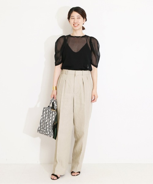 VERMEIL par iena(ヴェルメイユパーイエナ)の「アセテート/NY シースループルオーバー◆(ニット/セーター・レディース・ブラック/ブラウン・FREE)」の3枚目の写真