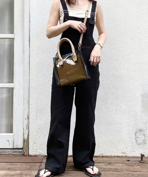 Heather（ヘザー）の「Heather mini サロペット 958005（サロペット/オーバーオール・レディース・ピンク/ブラック・XXS/S）」の5枚目の写真