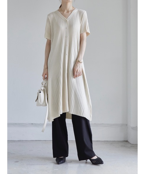 amel（エイメル）の「リブニットワンピース（ワンピース・レディース・ベージュ・FREE）」の4枚目の写真