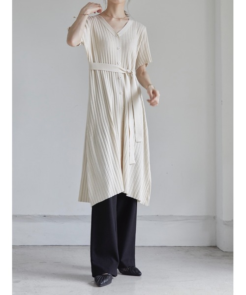 amel（エイメル）の「リブニットワンピース（ワンピース・レディース・ベージュ・FREE）」の6枚目の写真