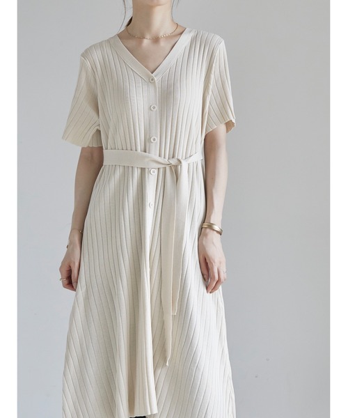 amel（エイメル）の「リブニットワンピース（ワンピース・レディース・ベージュ・FREE）」の7枚目の写真