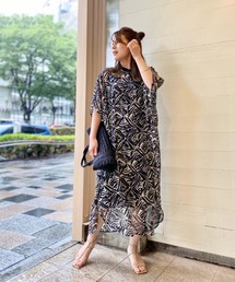 RIVE DROITE | モロッカンプリントシアーワンピース(ワンピース)