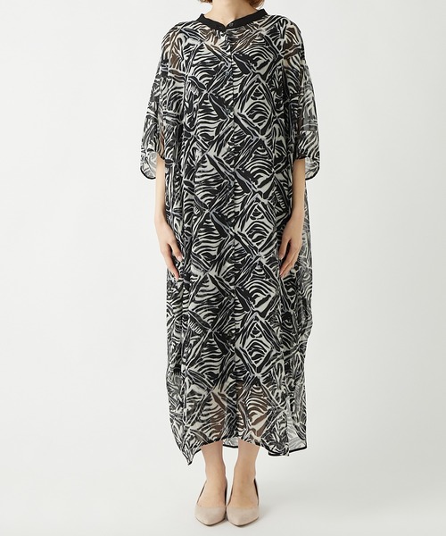 RIVE DROITE（リヴドロワ）の「モロッカンプリントシアーワンピース（ワンピース・レディース・ブラック/ブラウン・FREE）」の11枚目の写真