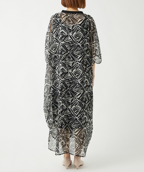 RIVE DROITE（リヴドロワ）の「モロッカンプリントシアーワンピース（ワンピース・レディース・ブラック/ブラウン・FREE）」の13枚目の写真