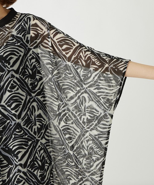 RIVE DROITE（リヴドロワ）の「モロッカンプリントシアーワンピース（ワンピース・レディース・ブラック/ブラウン・FREE）」の15枚目の写真