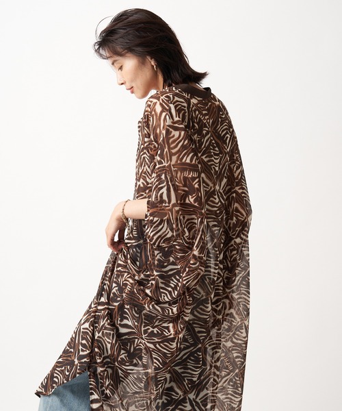 RIVE DROITE（リヴドロワ）の「モロッカンプリントシアーワンピース（ワンピース・レディース・ブラック/ブラウン・FREE）」の21枚目の写真