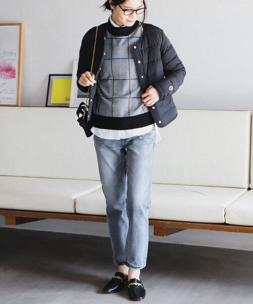 BEAMS HEART（ビームスハート）の「BEAMS HEART / ショート ダウンジャケット（ダウンジャケット/コート・レディース・ブラック/ベージュ/オリーブ・SMALL/MEDIUM）」の8枚目の写真