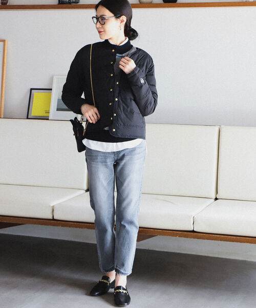 BEAMS HEART（ビームスハート）の「BEAMS HEART / ショート ダウンジャケット（ダウンジャケット/コート・レディース・ブラック/ベージュ/オリーブ・SMALL/MEDIUM）」の10枚目の写真