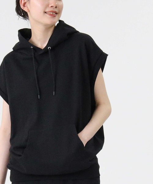 RAG MACHINE（ラグマシーン）の「【RAG MACHINE】ノースリーブパーカー（パーカー・レディース・オリーブ/ブラック/ライトブラウン・M/S/L）」の2枚目の写真