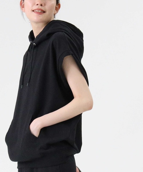 RAG MACHINE（ラグマシーン）の「【RAG MACHINE】ノースリーブパーカー（パーカー・レディース・オリーブ/ブラック/ライトブラウン・M/S/L）」の6枚目の写真