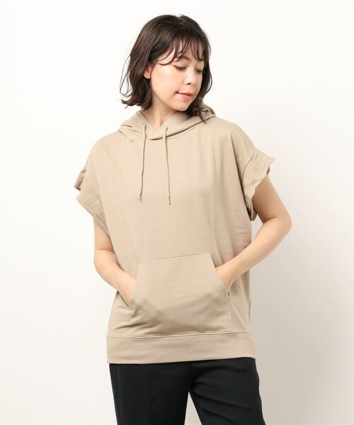 RAG MACHINE（ラグマシーン）の「【RAG MACHINE】ノースリーブパーカー（パーカー・レディース・オリーブ/ブラック/ライトブラウン・M/S/L）」の11枚目の写真