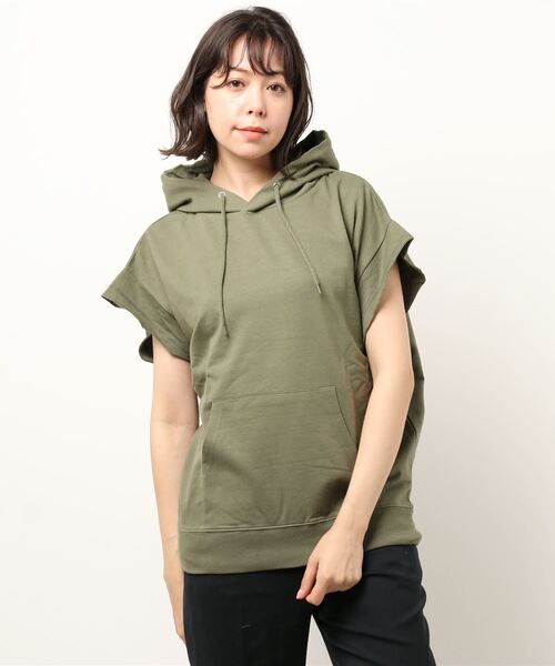 RAG MACHINE（ラグマシーン）の「【RAG MACHINE】ノースリーブパーカー（パーカー・レディース・オリーブ/ブラック/ライトブラウン・M/S/L）」の15枚目の写真