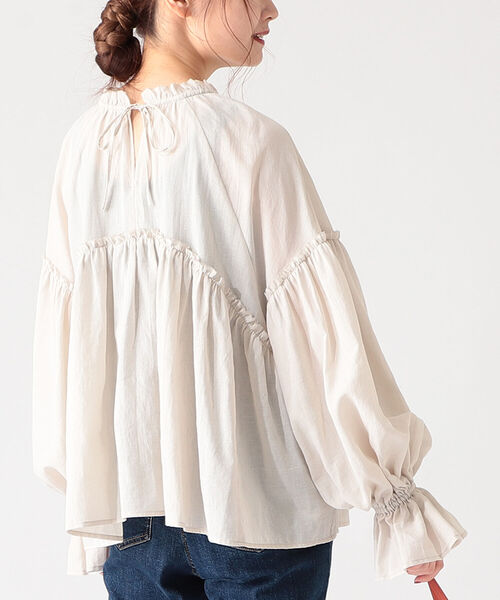 B:MING by BEAMS（ビーミングバイビームス）の「B:MING by BEAMS / 2WAY ボリューム ブラウス（シャツ/ブラウス・レディース・ブラック/ブラウン/グレー・SMALL/MEDIUM）」の22枚目の写真