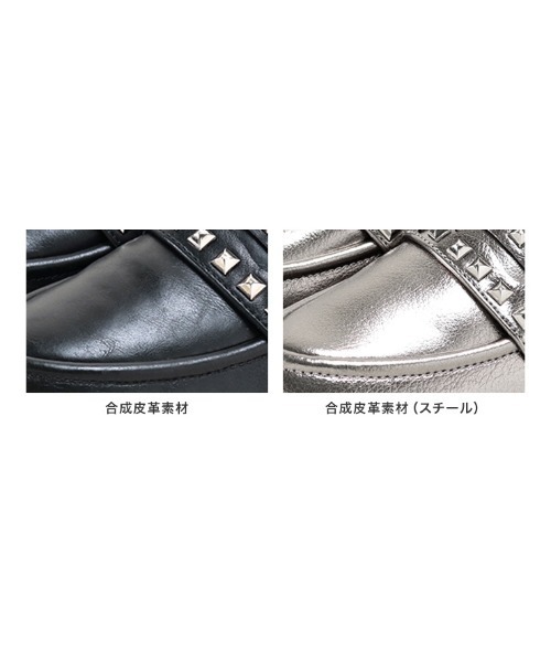 SESTO（セスト）の「スタッズデザインのコインローファーミュールスリッパサンダル（スリッポン・レディース・ブラック/シルバー系その他・LL/3L/S/M/L）」の10枚目の写真