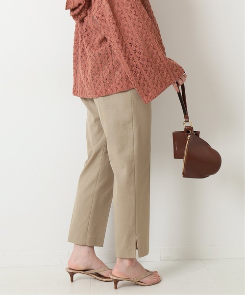 【Spick and Span 】リネンライクテーパードパンツ　ベージュ40 Spick & Span - 【スピック＆スパン】リネンライクテーパード