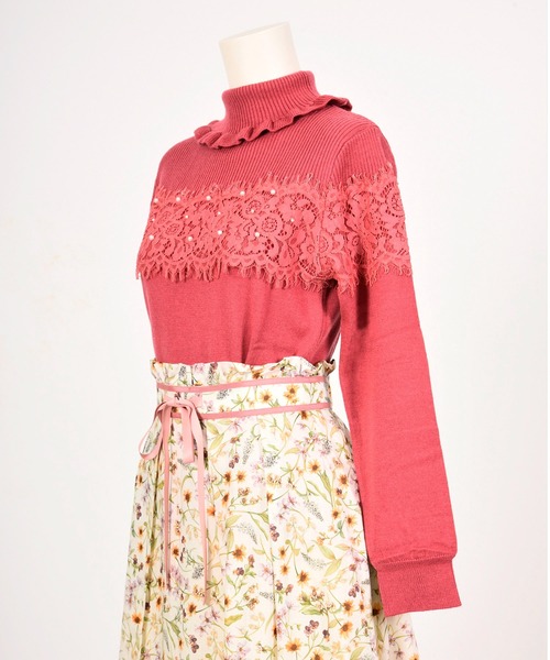 Dear Princess（ディアプリンセス）の「アンゴラ混 タートルネック配色