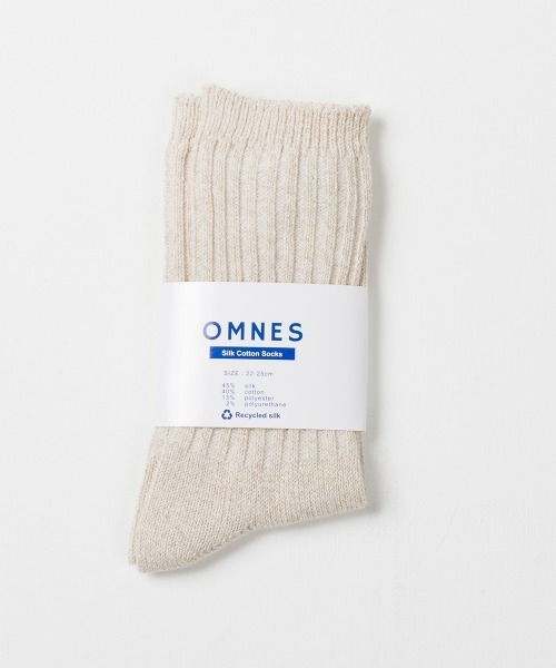 OMNES（オムネス）の「シルク混 ソックス（ソックス/靴下・レディース・ホワイト/ブラック/グレー/オートミール/ブラウン/グリーン・M/L）」の6枚目の写真