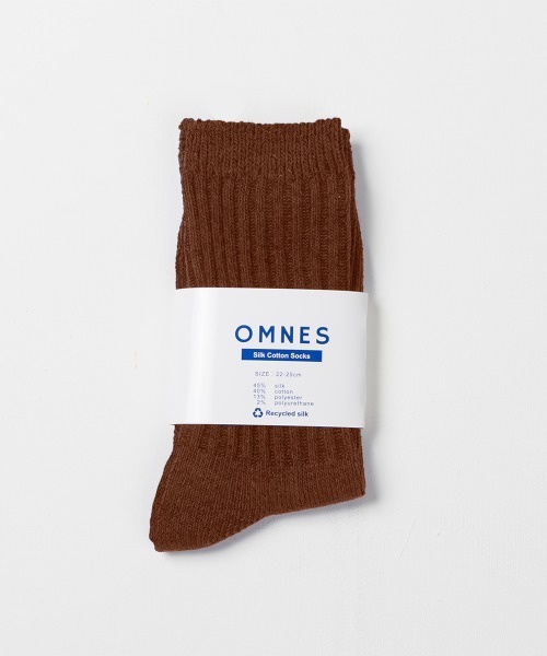 OMNES（オムネス）の「シルク混 ソックス（ソックス/靴下・レディース・ホワイト/ブラック/グレー/オートミール/ブラウン/グリーン・M/L）」の5枚目の写真
