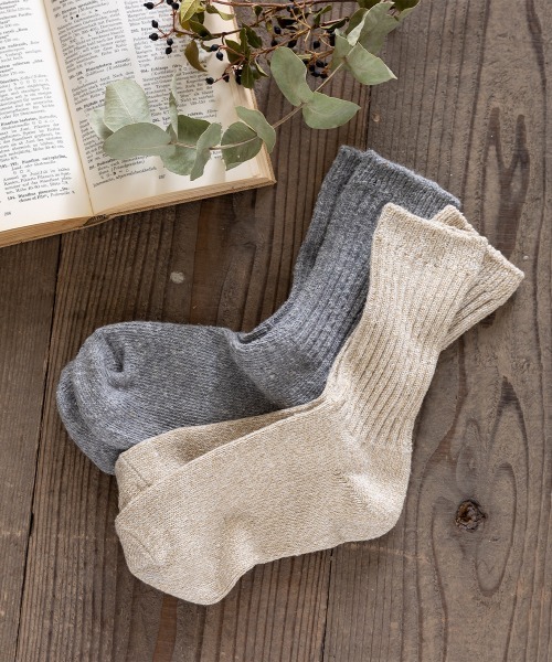 OMNES（オムネス）の「シルク混 ソックス（ソックス/靴下・レディース・ホワイト/ブラック/グレー/オートミール/ブラウン/グリーン・M/L）」の8枚目の写真
