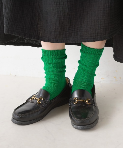 OMNES（オムネス）の「シルク混 ソックス（ソックス/靴下・レディース・ホワイト/ブラック/グレー/オートミール/ブラウン/グリーン・M/L）」の11枚目の写真