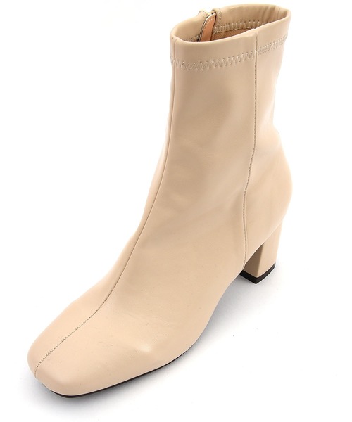 POU DOU DOU（プードゥドゥ）の「ストレッチショートブーツ（ブーツ・レディース・ブラック/ナチュラル/ブルー・4/3）」の11枚目の写真