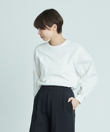 【emmi atelier】袖ボリュームコンビトップス