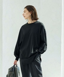 【emmi atelier】袖ボリュームコンビトップス