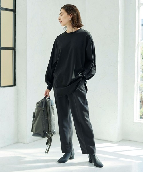 emmi(エミ)の「【emmi atelier】袖ボリュームコンビトップス(Tシャツ/カットソー・レディース・ホワイト/ブラック・FREE)」の15枚目の写真
