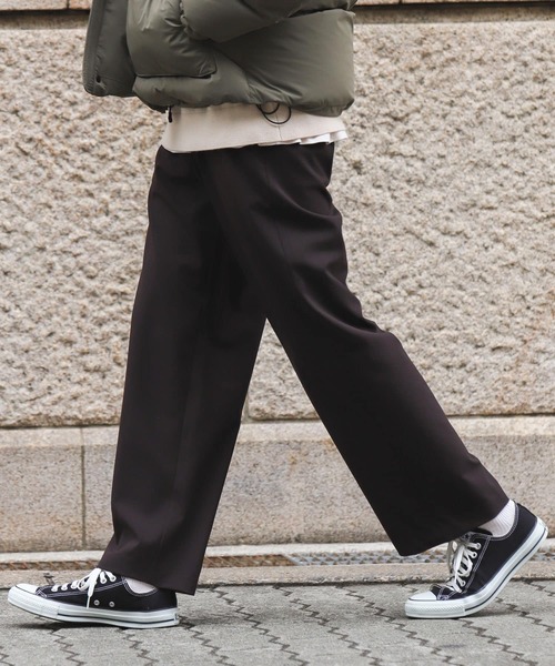 SENSE OF PLACE by URBAN RESEARCH（センスオブプレイスバイアーバンリサーチ）の「『セットアップ対応』ワイドスラックス（その他パンツ・メンズ・ライトベージュ/ブラック/ブラウン/グレー・SMALL/MEDIUM/LARGE）」の4枚目の写真