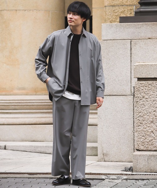 SENSE OF PLACE by URBAN RESEARCH（センスオブプレイスバイアーバンリサーチ）の「『セットアップ対応』ワイドスラックス（その他パンツ・メンズ・ライトベージュ/ブラック/ブラウン/グレー・SMALL/MEDIUM/LARGE）」の7枚目の写真