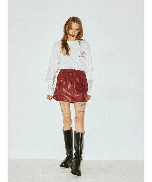 jouetie（ジュエティ）の「2WAYドッキングロンT（Tシャツ/カットソー・レディース・ライトブルー/ブラック/オフホワイト・MEDIUM）」の19枚目の写真