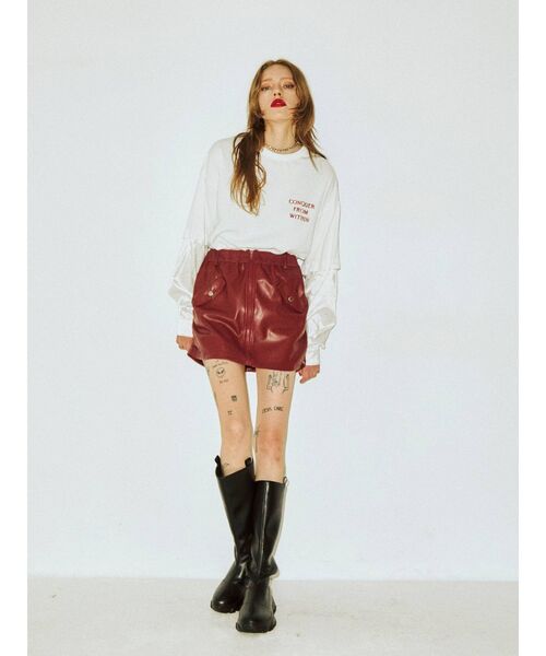 jouetie（ジュエティ）の「2WAYドッキングロンT（Tシャツ/カットソー・レディース・ライトブルー/ブラック/オフホワイト・MEDIUM）」の20枚目の写真