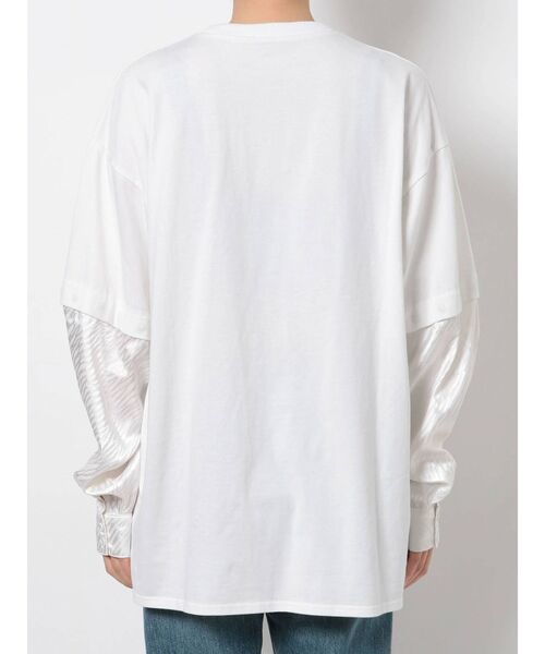 jouetie（ジュエティ）の「2WAYドッキングロンT（Tシャツ/カットソー・レディース・ライトブルー/ブラック/オフホワイト・MEDIUM）」の5枚目の写真