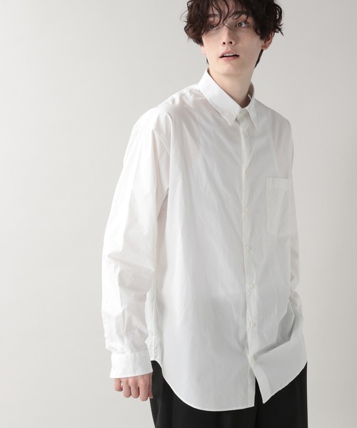 RAGEBLUE（レイジブルー）の「ブロード無地/セミロングシャツ/203114（シャツ/ブラウス・メンズ・ホワイト/ブラック/ベージュ・MEDIUM/LARGE）」の2枚目の写真