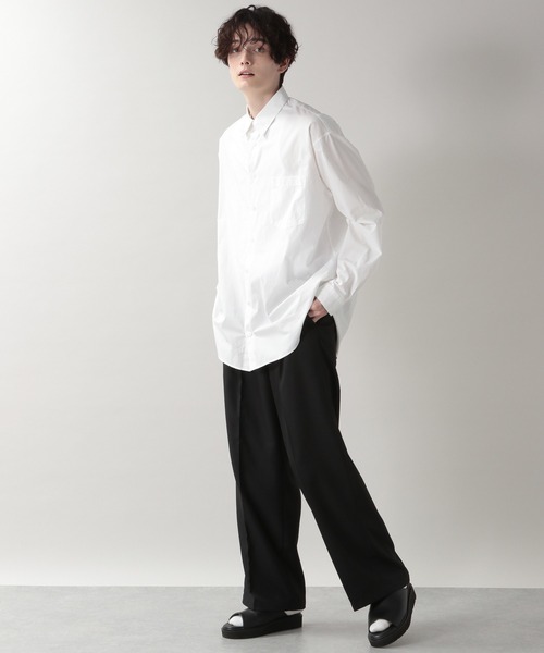 RAGEBLUE（レイジブルー）の「ブロード無地/セミロングシャツ/203114（シャツ/ブラウス・メンズ・ホワイト/ブラック/ベージュ・MEDIUM/LARGE）」の9枚目の写真