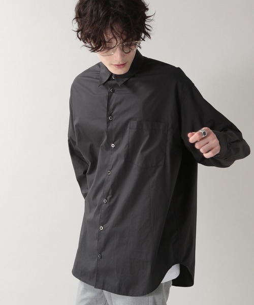 RAGEBLUE（レイジブルー）の「ブロード無地/セミロングシャツ/203114（シャツ/ブラウス・メンズ・ホワイト/ブラック/ベージュ・MEDIUM/LARGE）」の7枚目の写真
