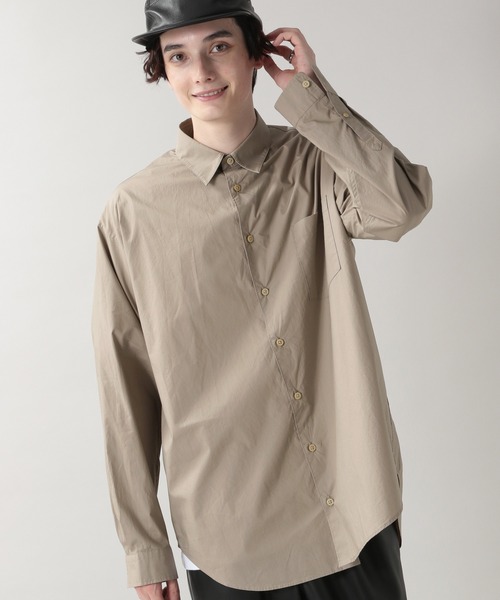 RAGEBLUE（レイジブルー）の「ブロード無地/セミロングシャツ/203114（シャツ/ブラウス・メンズ・ホワイト/ブラック/ベージュ・MEDIUM/LARGE）」の5枚目の写真