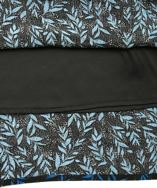 チチカカ（チチカカ）の「リーフプリントバロチ風ワンピース（ワンピース・レディース・ブラック/アイボリー・FREE）」の8枚目の写真