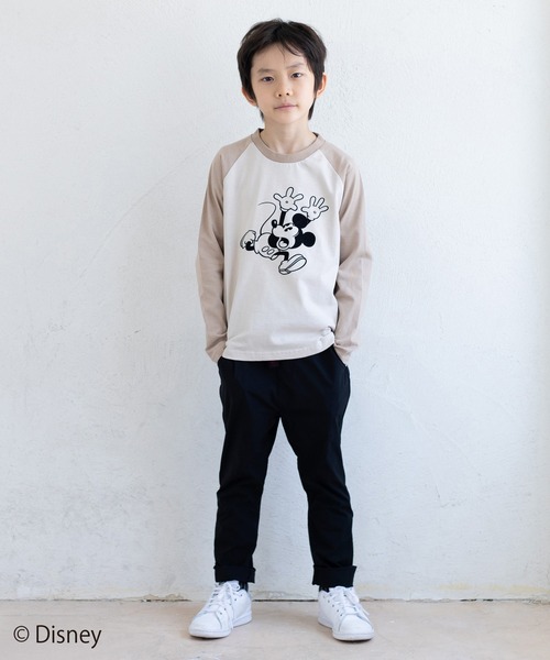 JAM & LINK（ジャムアンドリンク）の「【Disney】ミッキーマウス/ラグランロングTシャツ（Tシャツ/カットソー・キッズ・ブラック×ホワイト/グリーン系その他/ベージュ系その他・100cm/110cm/140cm/120cm/90cm/130cm）」の8枚目の写真