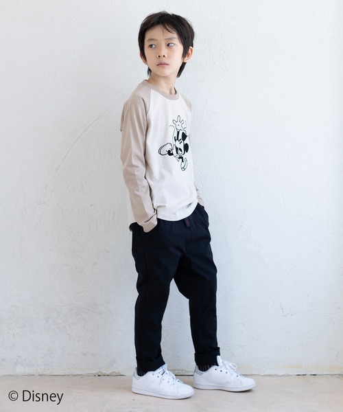 JAM & LINK（ジャムアンドリンク）の「【Disney】ミッキーマウス/ラグランロングTシャツ（Tシャツ/カットソー・キッズ・ブラック×ホワイト/グリーン系その他/ベージュ系その他・100cm/110cm/140cm/120cm/90cm/130cm）」の9枚目の写真