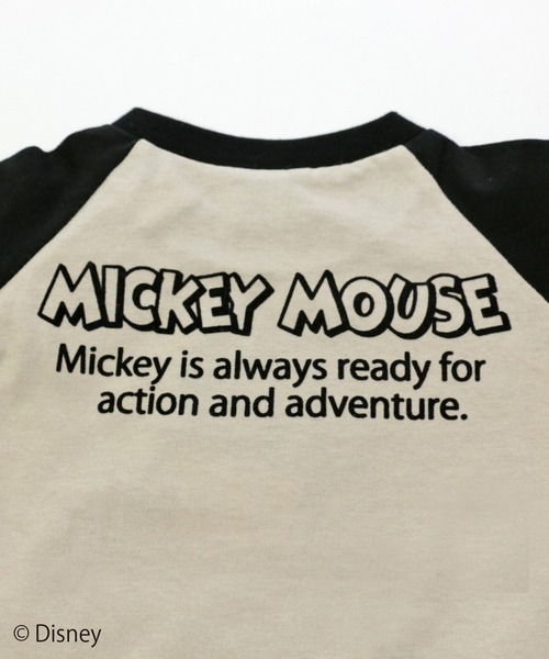 JAM & LINK（ジャムアンドリンク）の「【Disney】ミッキーマウス/ラグランロングTシャツ（Tシャツ/カットソー・キッズ・ブラック×ホワイト/グリーン系その他/ベージュ系その他・100cm/110cm/140cm/120cm/90cm/130cm）」の14枚目の写真