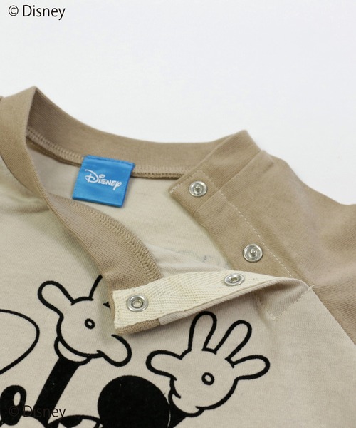 JAM & LINK（ジャムアンドリンク）の「【Disney】ミッキーマウス/ラグランロングTシャツ（Tシャツ/カットソー・キッズ・ブラック×ホワイト/グリーン系その他/ベージュ系その他・100cm/110cm/140cm/120cm/90cm/130cm）」の4枚目の写真