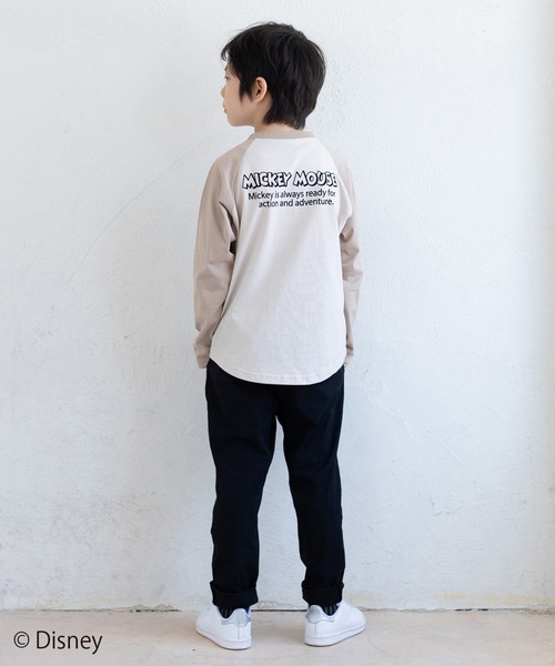 JAM & LINK（ジャムアンドリンク）の「【Disney】ミッキーマウス/ラグランロングTシャツ（Tシャツ/カットソー・キッズ・ブラック×ホワイト/グリーン系その他/ベージュ系その他・100cm/110cm/140cm/120cm/90cm/130cm）」の10枚目の写真