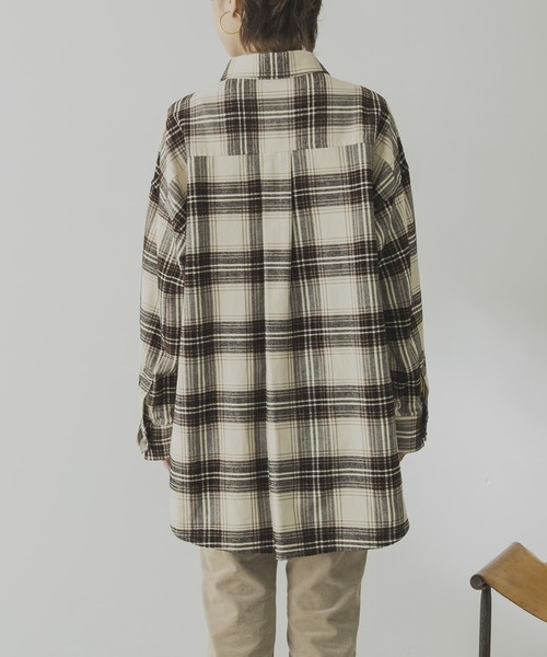 URBAN RESEARCH（アーバンリサーチ）の「モールチェックオーバーシャツ（シャツ/ブラウス・レディース・アイボリー/ベージュ系その他・FREE）」の15枚目の写真