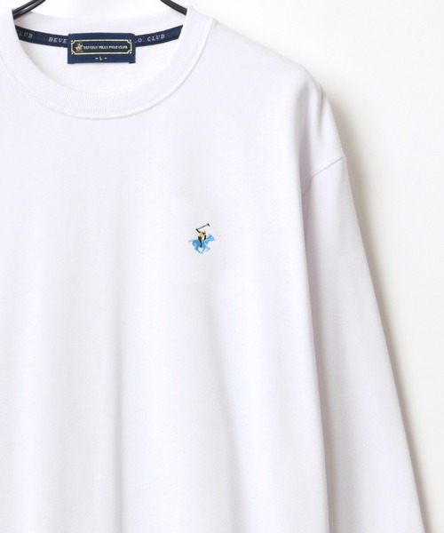 BEVERLY HILLS POLO CLUB(ビバリーヒルズポロクラブ)の「BEVERLY HILLS POLO CLUB/ビバリーヒルズポロクラブ オーバーサイズ ワンポイント ロゴ 刺繍 スウェット レディース メンズ トレーナー(スウェット・メンズ・ホワイト/チャコールグレー/ブラック/ダークグリーン/ブルー/オートミール・M/L/XL)」の1枚目の写真