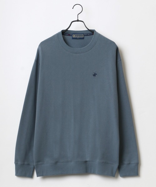 BEVERLY HILLS POLO CLUB(ビバリーヒルズポロクラブ)の「BEVERLY HILLS POLO CLUB/ビバリーヒルズポロクラブ オーバーサイズ ワンポイント ロゴ 刺繍 スウェット レディース メンズ トレーナー(スウェット・メンズ・ホワイト/チャコールグレー/ブラック/ダークグリーン/ブルー/オートミール・M/L/XL)」の11枚目の写真